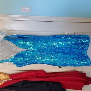 Turquoise Jovani cocktail dress size 8
